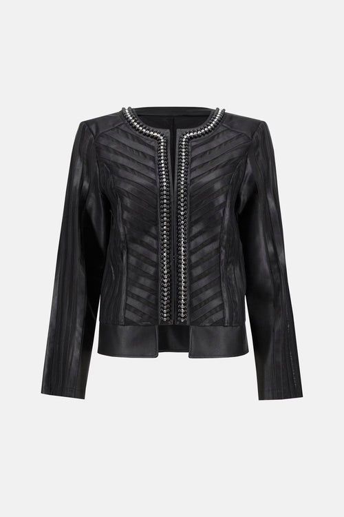 Joseph Ribkoff Studded Collarless Jacket Style 233962
