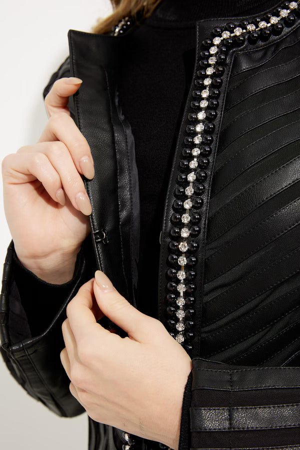 Joseph Ribkoff Studded Collarless Jacket Style 233962