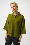 Joseph Ribkoff  Button Closure Relaxed Fit Top Style 253962