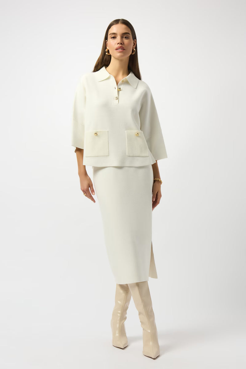 Joseph Ribkoff  Button Closure Relaxed Fit Top Style 253962