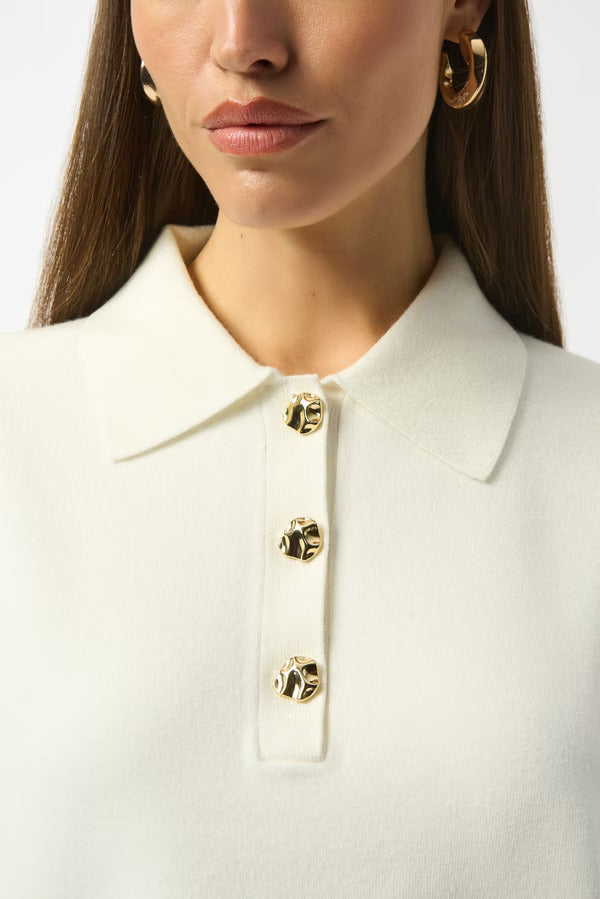Joseph Ribkoff  Button Closure Relaxed Fit Top Style 253962