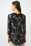 Joseph Ribkoff Abstract Crew Neck Pullover Style 253138