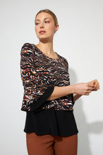 Joseph Ribkoff Contrast Trim Top Style 223212