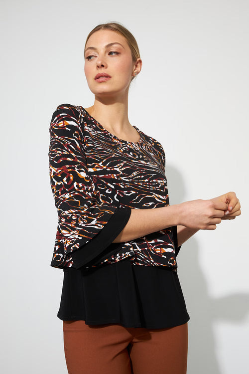 Joseph Ribkoff Contrast Trim Top Style 223212