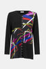 Joseph Ribkoff Abstract Long-sleeve Crew Neck Style 253172