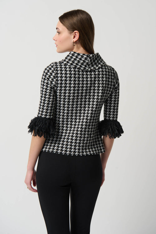 Joseph Ribkoff Houndstooth Print Top Style 234269