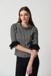 Joseph Ribkoff Houndstooth Print Top Style 234269