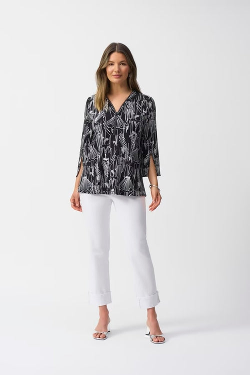 Joseph Ribkoff Embellished V-neck Pullover Style 251181
