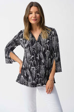 Joseph Ribkoff Embellished V-neck Pullover Style 251181