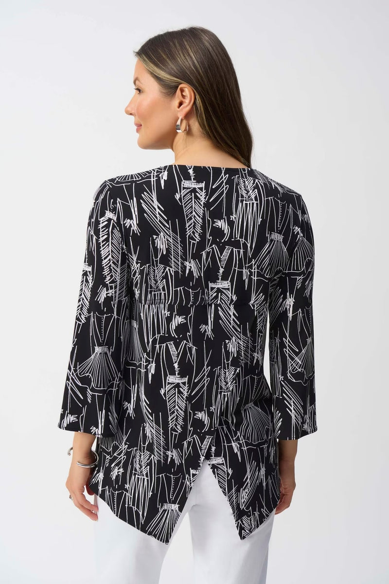 Joseph Ribkoff Embellished V-neck Pullover Style 251181
