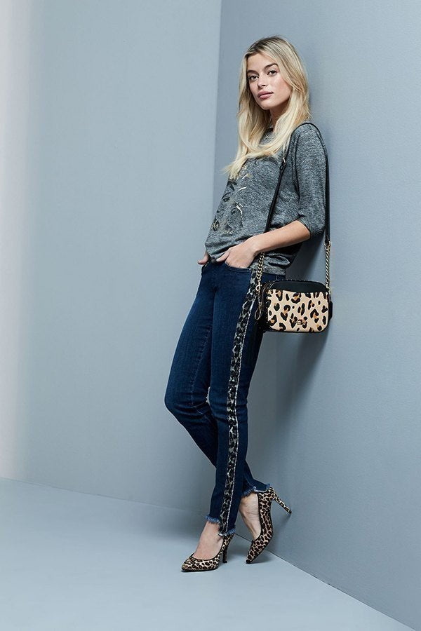 Lisette Cheetah Print Side Jeans 455602