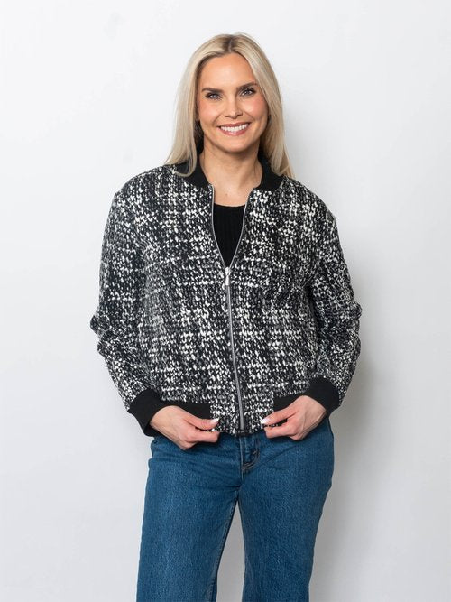 Snoskins Double Knit Jaquard Collar Zip Jacket 62711-F25