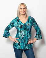 Snoskins Viscose Prints V Neck 44558-24F