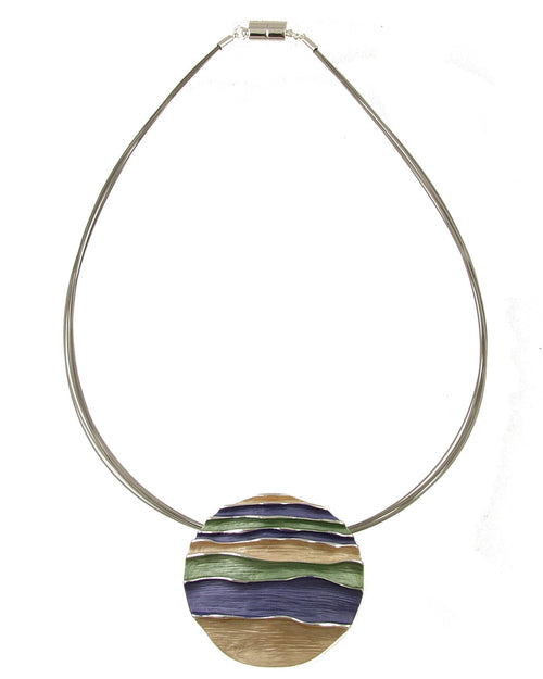 Origin Ocean Waves Round Pendant Necklace F25