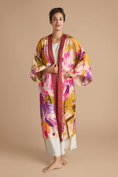 Powder Mustard Orchid Kimono Style PKG 2