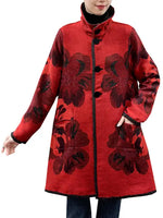 Winding River Reversible Colletion Red / Black Reversible Coat – Flower Collection