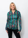 Snoskins Microfiber Prints Zip Neck top 30738-F25