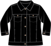 Habitat Stonewash Knit Jean Jacket 31520 F25 Dark Denim, Black