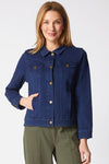 Habitat Stonewash Knit Jean Jacket 31520 F25 Dark Denim, Black