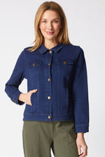 Habitat Stonewash Knit Jean Jacket 31520 F25 Dark Denim, Black