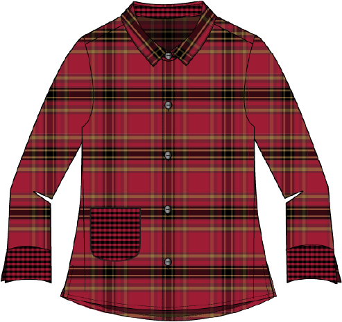 HABITAT GIRL GONE PLAID MIXED POCKET SHIRT F25H 40290