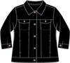 Habitat Stonewash Knit Jean Jacket 31520 F25 Dark Denim, Black
