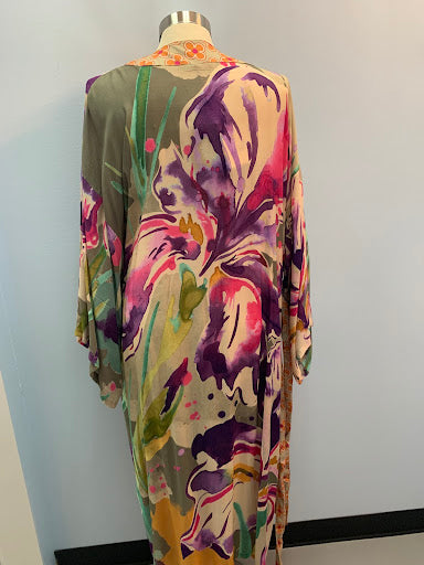 Powder Iris Sage Kimono Gown PKG3