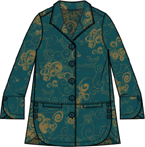 Habitat Crinkle Crepe Woodblock Tulip Swing Jacket 21415 F25