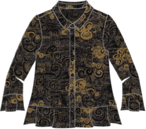 HABITAT CRINKLE CREPE WOODBLOCK FLOUNCE TOP F25H