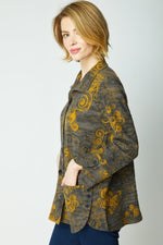 Habitat Crinkle Crepe Woodblock Tulip Swing Jacket 21415 F25