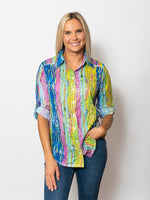 SnoSkins Printed Crinkle Sleeveless Cowl Top 89518-25S