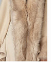 Ellyndale Fur Collar Shawl Warm Cardigan solid color ESH-193879