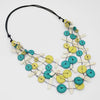 Sylca Yellow Multi Strand Orah Necklace BP23N07 YELLOW