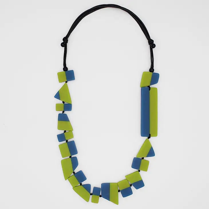 Sylca Bria Artistic Lime Blue Necklace LS23N08 LIME