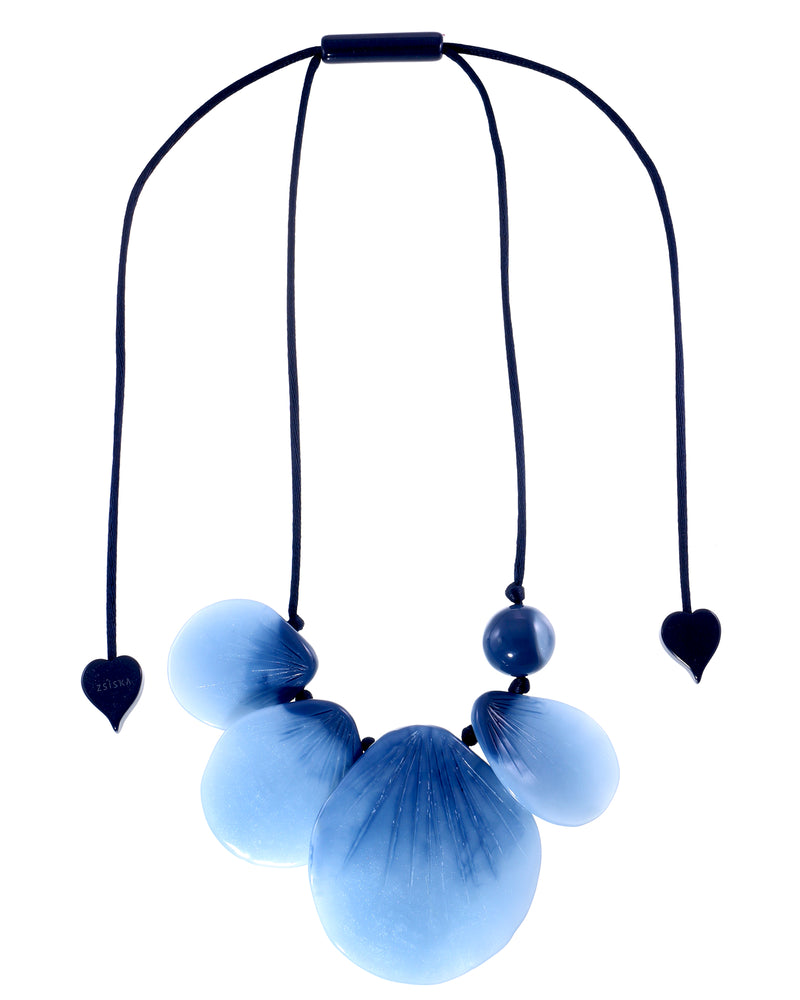 Zsiska Bloom 2 bead ear ring blue