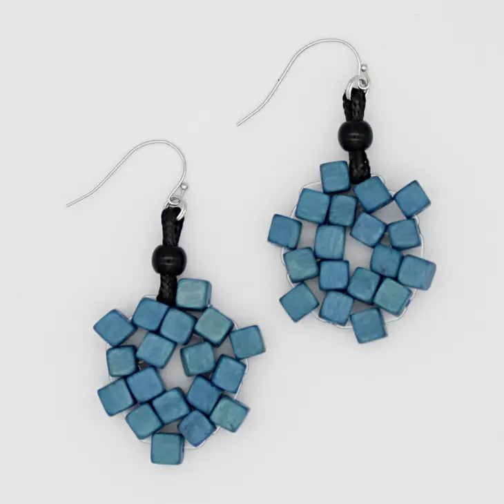 Sylca Blue Elyse Beaded Earrings LS23E04 BLUE