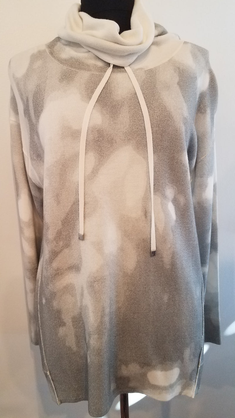 OST Sweater marble print ivory/grey XL