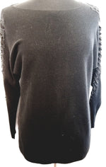 Passioni Sweater with detailed embroidery on sleeves S