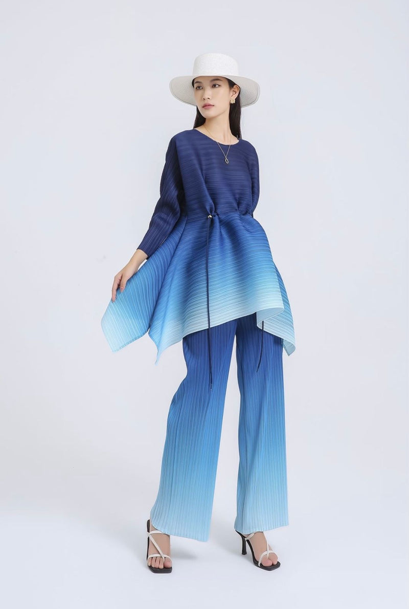 Vanite Couture two-piece ombre set 2043 Blue