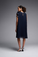 Joseph Ribkoff Ruffled Neckline Trapeze Dress Style 223728S