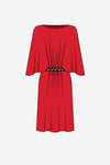 Joseph Ribkoff Rhinestone Belt Fit And Flare Dress Style 224857