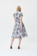 Joseph Ribkoff Tropical Print Shirt Dress With Sash Style 231045