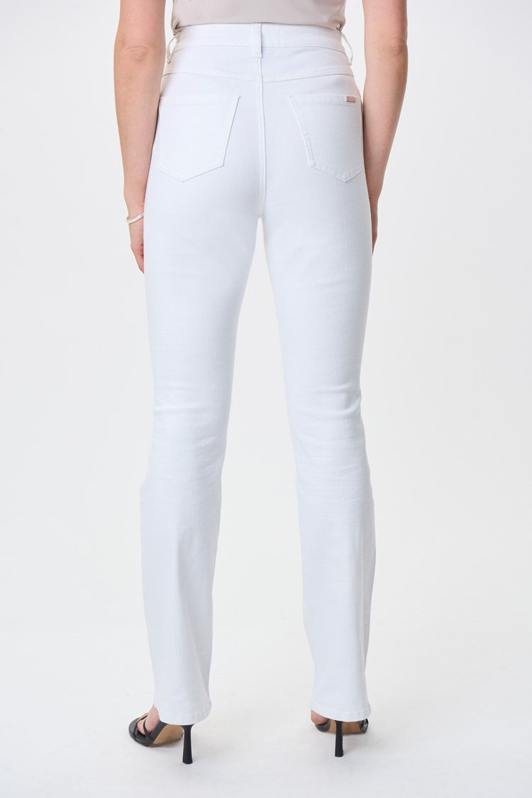 Joseph Ribkoff White High-Rise Bootcut Jeans Style 231926