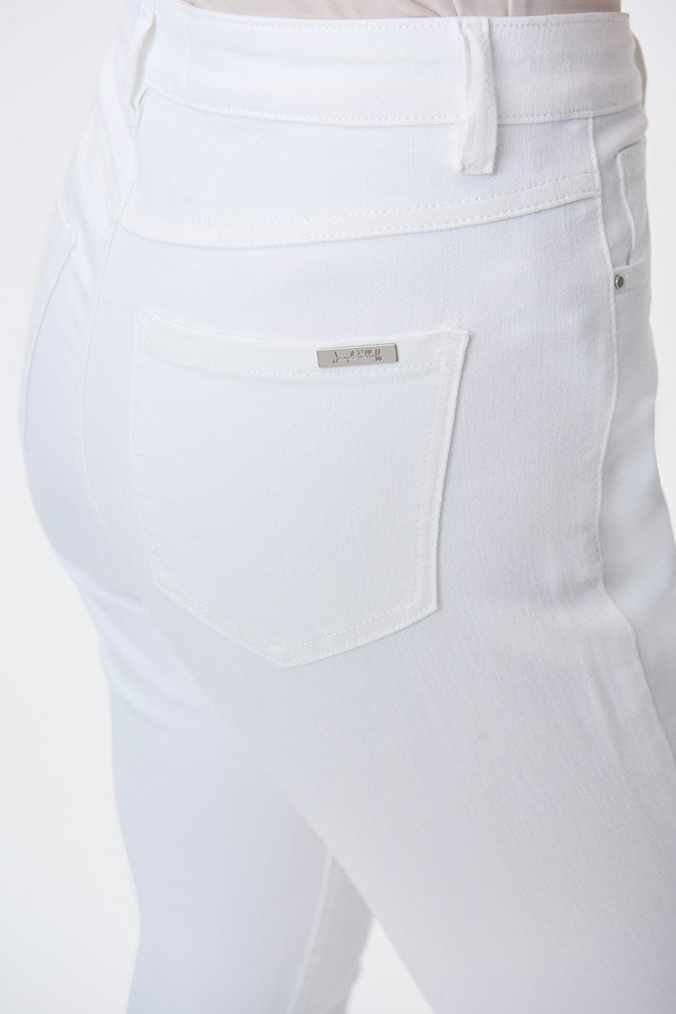 Joseph Ribkoff White High-Rise Bootcut Jeans 231926