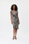 Joseph Ribkoff Tropical Print Wrap Dress Style 232037