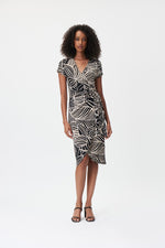 Joseph Ribkoff Tropical Print Wrap Dress Style 232037