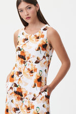Joseph Ribkoff Sleeveless Woven Floral Dress Style 232064