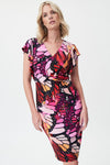 Joseph Ribkoff Printed Butterfly Sleeve Dress Style 232108