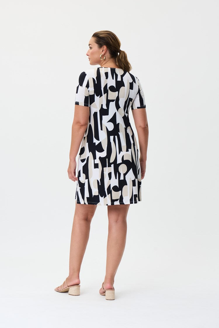 Joseph Ribkoff Short-Sleeve A-Line Dress Style 232270