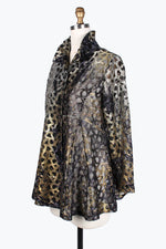 Damee Holographic Scale Mesh Long Jacket 300-Gold